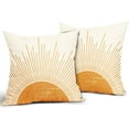 thumbnail image 4 of Sunshine Pillow Covers 16x16 Set of 2 Cute Orange Sun Bohemian Style Decor Outdoor Throw Pillows Boho Sunset decor Pillowcase Linen Square Cushion Case for Home Couch Sofa Bed, 4 of 6