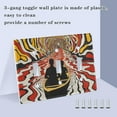 thumbnail image 3 of Yayeee Toggle Light Switch Wall Plate 2-Gang 4.56"x4.48" Decorative Outlet Cover, Abstract Boat Ride, 3 of 7