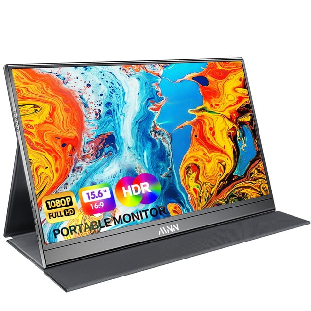Monitor portátil MNN 15.6 pulgadas FHD 1080P USB-C HDMI con cubierta