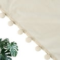 thumbnail image 6 of GlowSol Cafe Curtains 36 inch Length Thermal Insulated Room DarkeningVelvet Kitchen Curtain for Bedroom Bathroom Dorm, Cream 2 Panels, 6 of 8