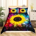 thumbnail image 3 of Yibo Golden Black Heart Valentine Day Duvet Cover - Premium Polyester Duvet Cover with Zipper Closure, 3 Piece Set, Includes 1 Duvet Cover and 2 Pillow Cases, No Comforter, 3 of 6