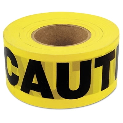 Barricade Tape, 3 In X 1,000 Ft, Yellow, Caution | Bundle of 2 Each -  Walmart.com
