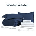 thumbnail image 3 of Swift Home 6PC Indigo Twin Bedding Set - Comforter, Sheets, Pillowcases, Bedskirt, Shams, 3 of 5