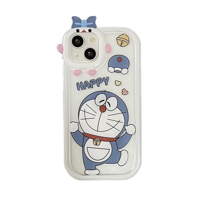 Funda A Prueba De Golpes Con Lazo 3D De Lente Little Monster Para OPPO RENO 4 6 7 8 5 Pro SE 6Z 5F Lite A94 Realme 7i 9i 10 C2 C20 C21 C30 C11 C3 C33 De Dinosaurio Feliz Doraemon