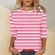 thumbnail image 1 of mfyjkho Tops Para Mujer, Blusa Informal Con Cuello Redondo Y Mangas 3/4 Para Mujer Tops Y Blusas Para Mujer S, 1 of 4