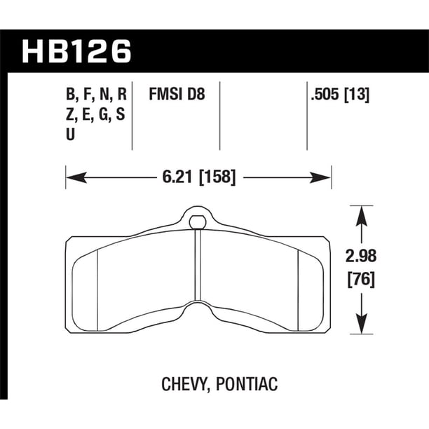 Hawk 16-18 Chevrolet Camaro HPS 5.0 Front Brake Pads main image 0
