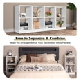 thumbnail image 5 of 2-Tier Cube Bookcase Set of 2, Wooden Cubby Storage Organizer with Anti-toppling Device, Small Book Shelf for Small Spaces, White Bookshelf, Modern Display Shelves for Living Room, Bedroom, 5 of 9