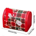 thumbnail image 3 of Fiudx Ofertas relámpago Caja de regalo de dulces navideños Caja de almacenamiento de hierro Buzón Adornos navideños, 3 of 3