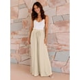 thumbnail image 6 of Womens Tie Waist Wide Leg Summer Pants with Drapery Casual Trousers Comfortable and Chic Wear Color M, 6 of 9