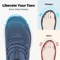 thumbnail image 2 of Fittington Men's Slip on Walking Shoes - Breathable Wide Toe Box Sneakers with Arch Support & 5cm Cushioned Sole, All Day Long Comfort, 2 of 11