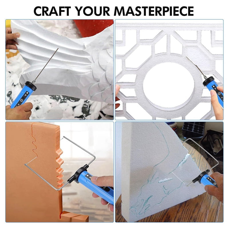 Hot Wire Knife Foam Cutter Tool Set 4-in-1 Foam Cutter Electric Foam Cutting Tool with 4 Cutting Machine Pen, US Plug