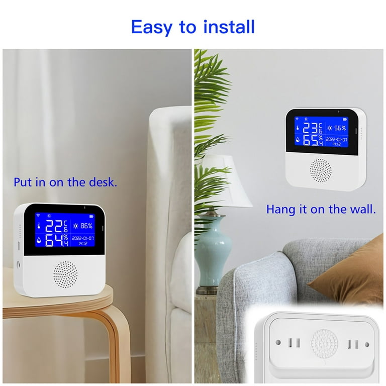 Smart WIFI Indoor Outdoor Hygrometer Thermometer Alexa Google App Control  New