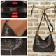 thumbnail image 3 of Bolso bandolera para mujer con doble cremallera | Bolso bandolera de piel vegana de gran capacidad | Correa ajustable para la escuela y viajes | Bolsa organizadora de maquillaje en negro, marrón,, 3 of 6