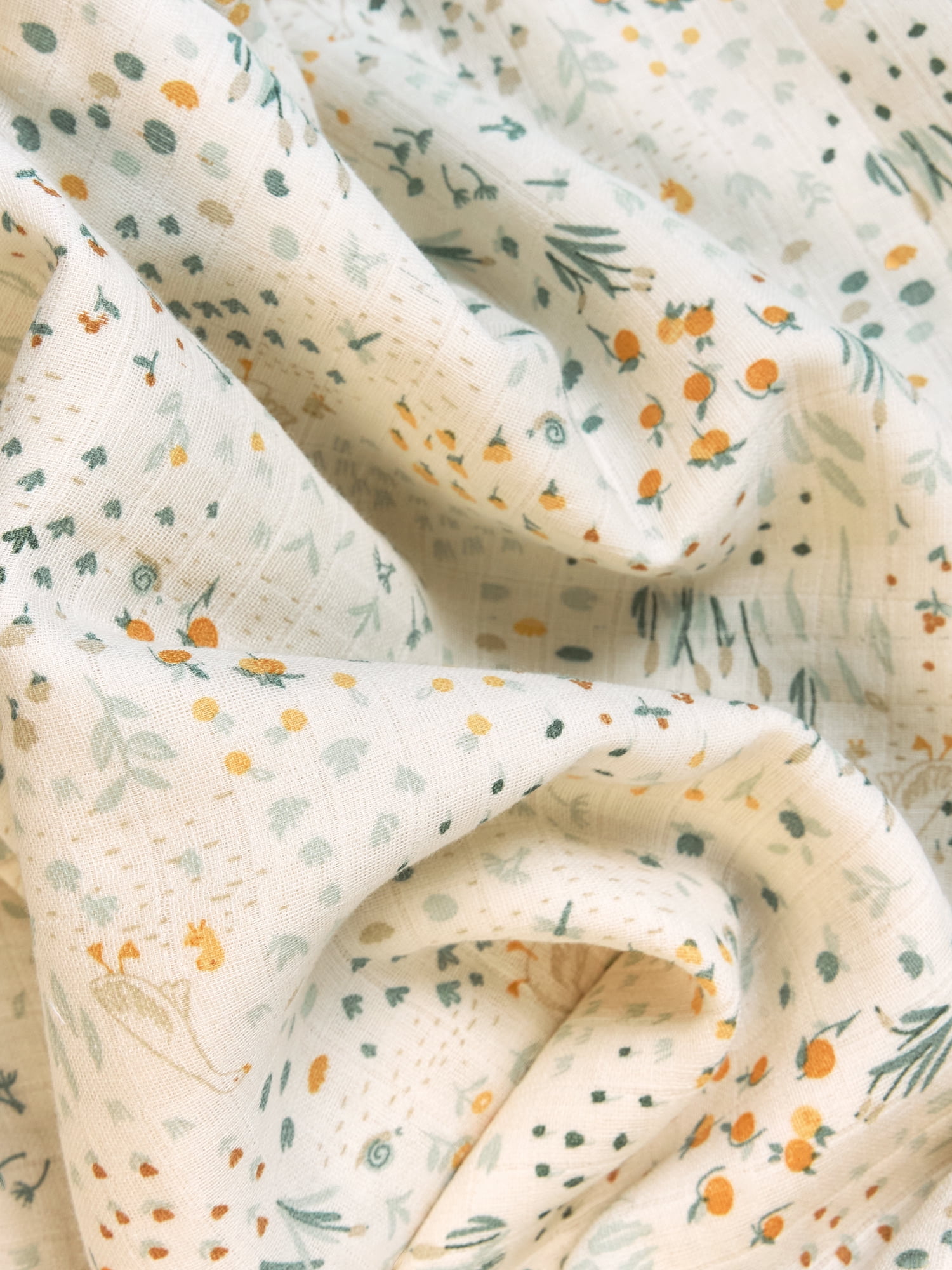 Modern Moments by Gerber Baby Neutral Muslin Blanket, Garden, One Size