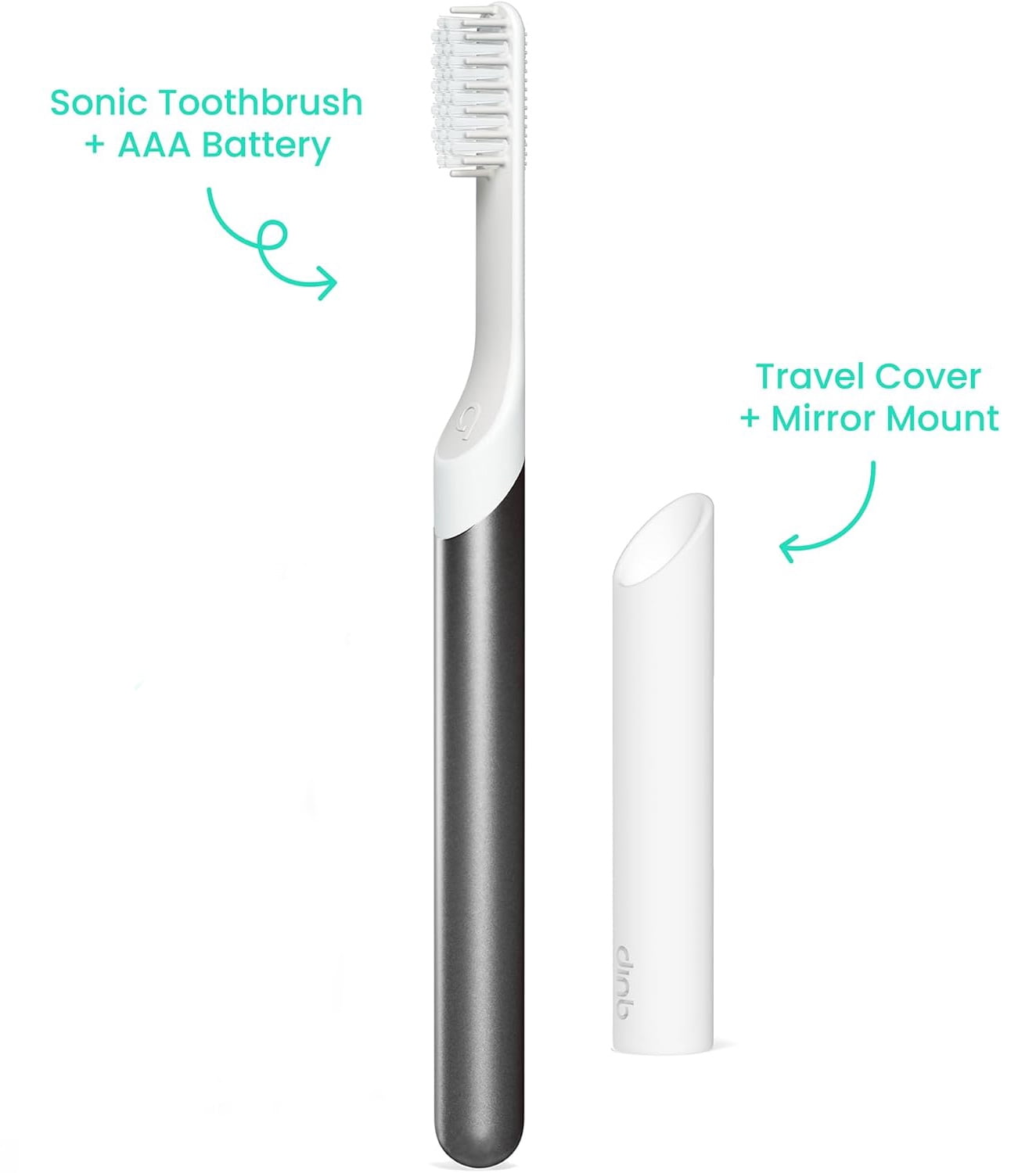 quip Sonic Battery Electric Toothbrush, Slate Metal