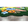 thumbnail image 4 of ALEF HOME Hand-Tufted Green Floral Design Area Rug, 4X6, 100% New Zealand Wool, 4 of 5