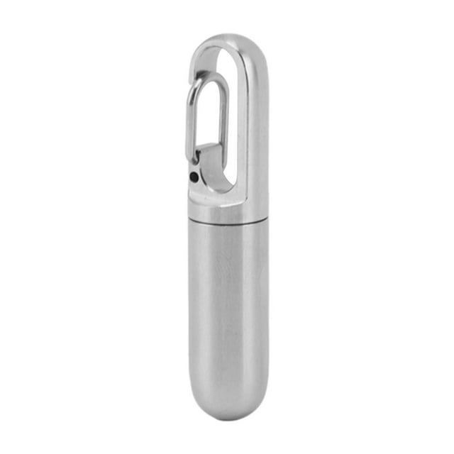 Porte-clés Mini en Acier Inoxydable pour Pilules, Étanche, Léger, Organisateur de Pilules, Durable, Conception Réutilisable, Usage Multifonction