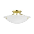 thumbnail image 3 of Livex Lighting Oasis Ceiling Mount in Polished Brass, 3 of 10