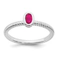 thumbnail image 1 of 14k White Gold Oval Bezel Ruby Ring, 1 of 1