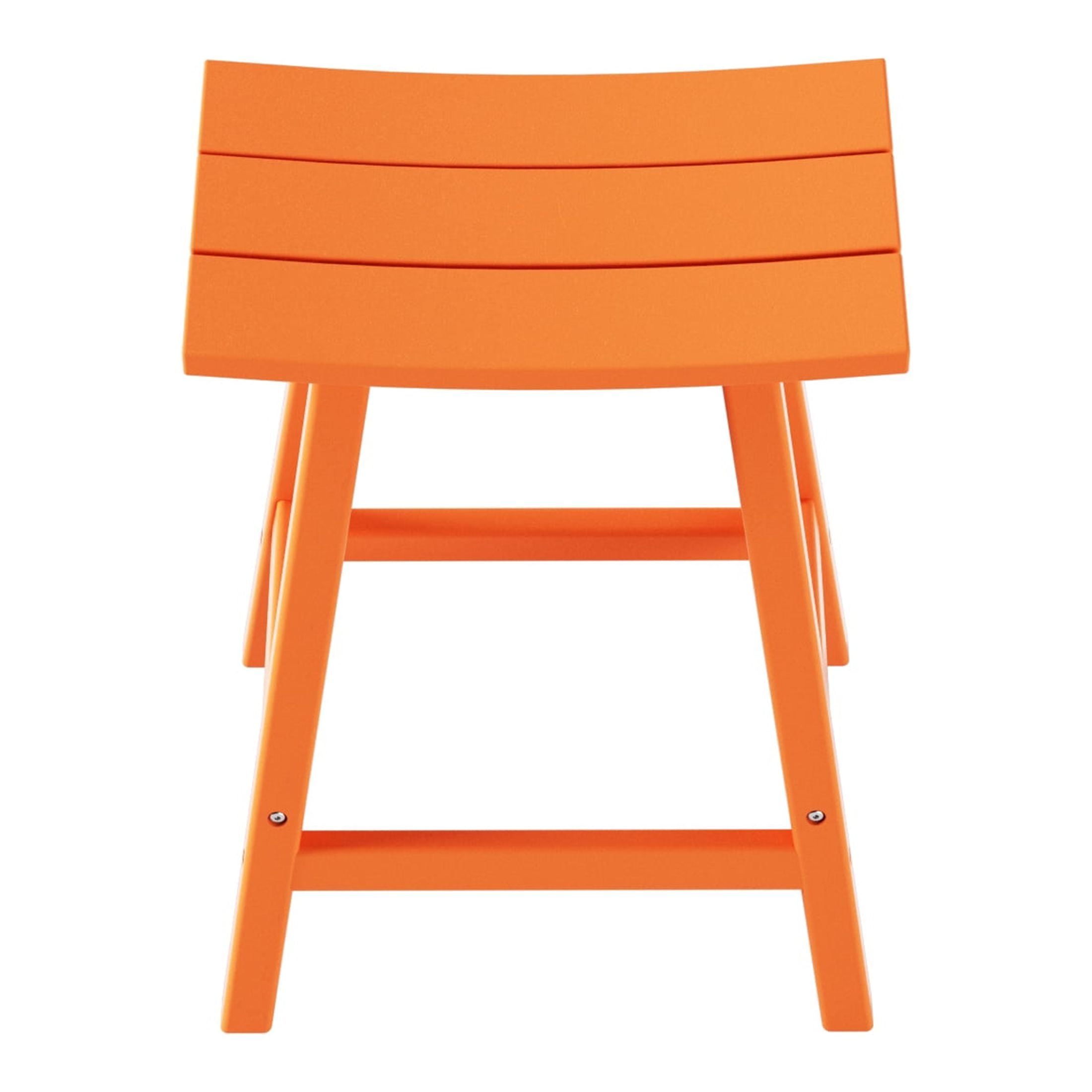 GARDEN 24" Inches Adirondack Plastic Outdoor Bar Stools for Patio, Orange
