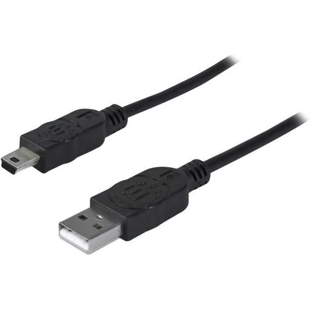 Cable Manhattan USB tipo A macho a USB tipo B mini de 5 pines, 1.8m. Manhattan 333375