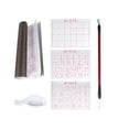 thumbnail image 1 of Reusable Water Writing Cloth for Practicing Chinese Calligraphy with Gridded Fabric Mat Assorted Color 6pcs Set, 1 of 9