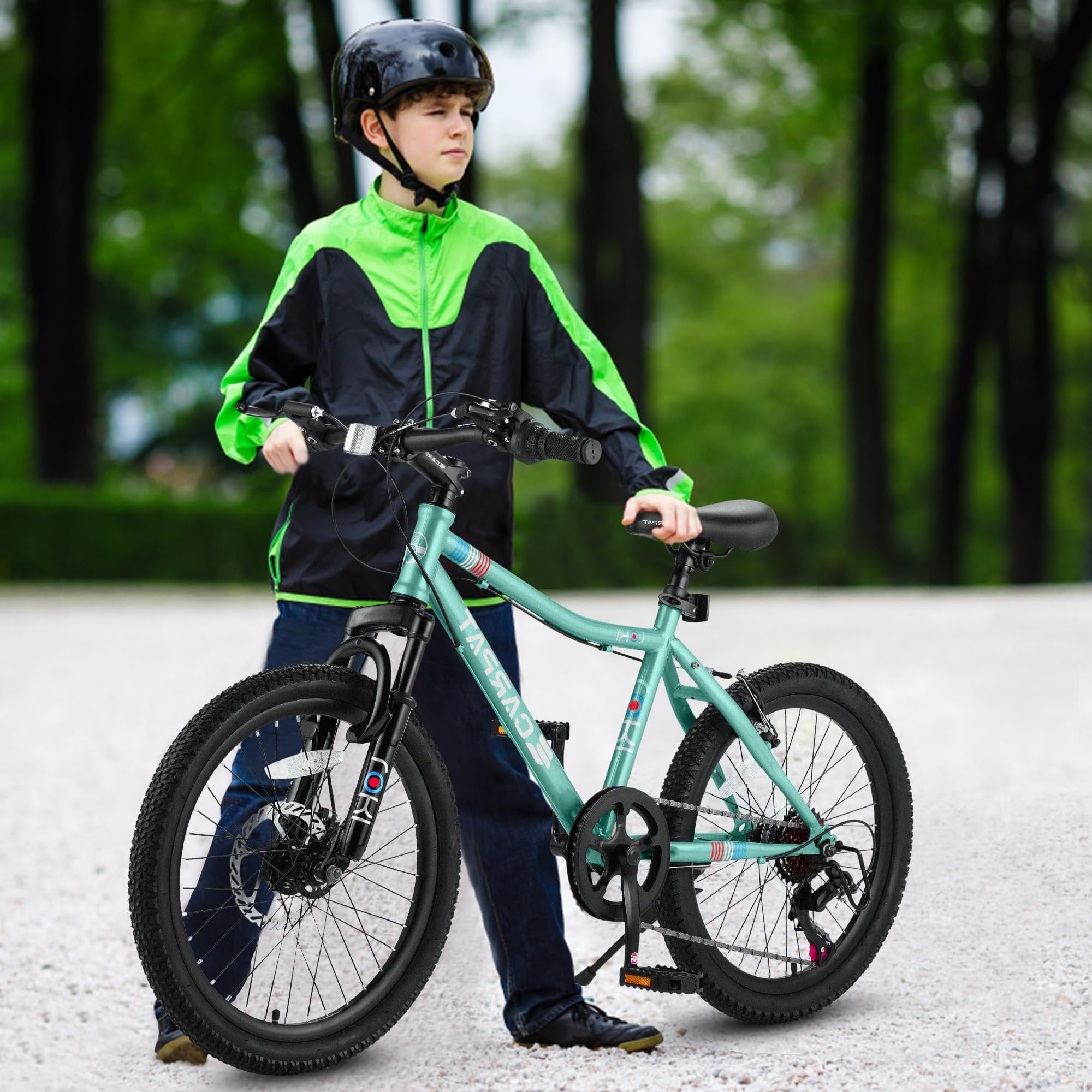 20" Bikes for Kids 6-12, SHINPT kids Mountain Bike, 7 Speed Bikes for 6-12 Year Old Boys and Girls, Big Tire Bike for Birthday Gift, Boys and Girls Mountain Bike with High Steel Frame