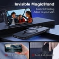 thumbnail image 2 of Designed for iPhone 13 Case/iPhone 14 case with Magnetic Invisible Stand [Military Drop Protection] [Compatible with MagSafe] Shockproof Slim Translucent Matte Cases 6.1 inch 2023, Black, 2 of 8