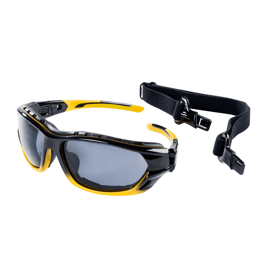 Sellstrom Safety Glasses - XPS530 Series - Smoke Lens - Yellow/Black Frame - Sta-Clear® AF/HC -  Sealed