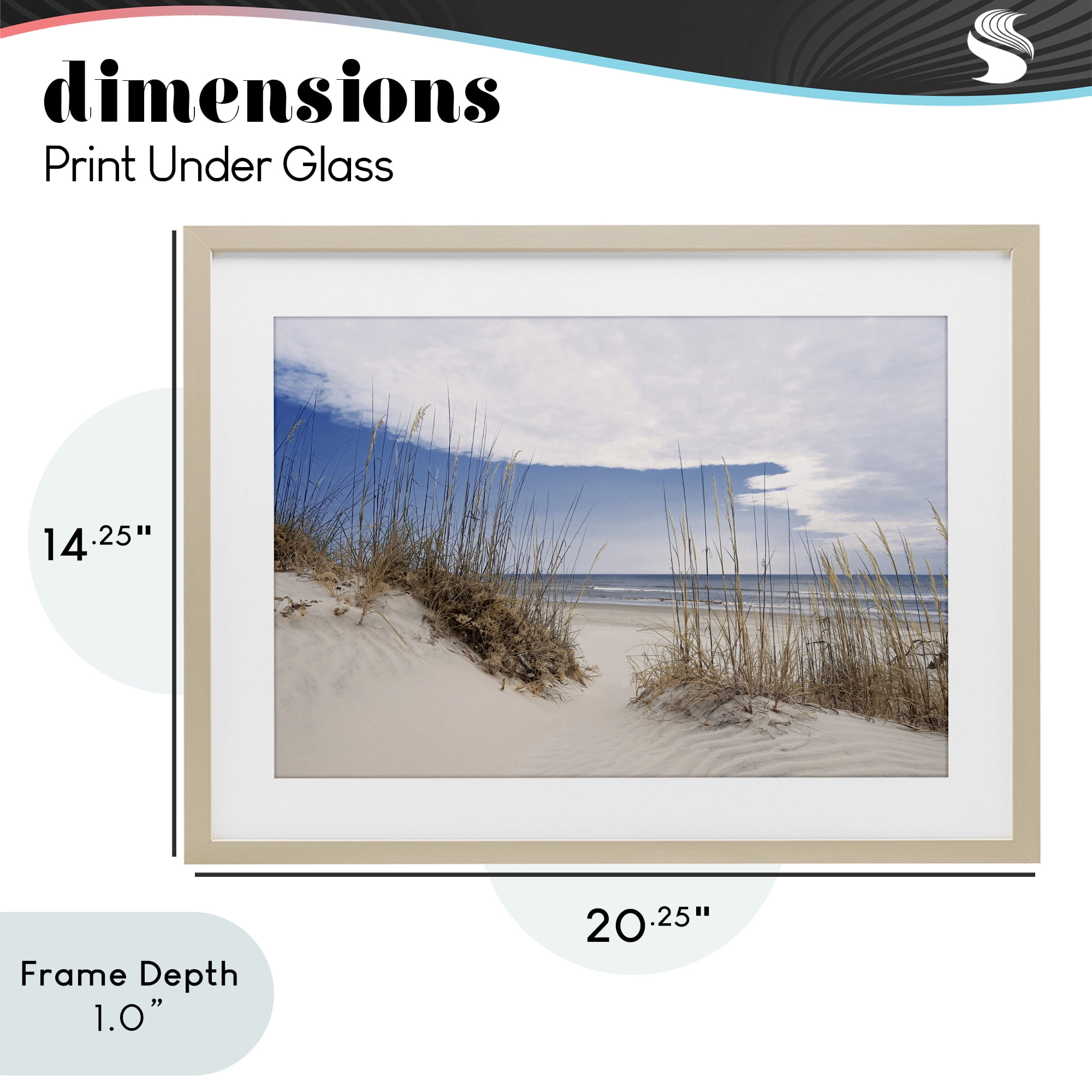 Stupell Industries Sea Oats Along Sandy Dunes Birch Framed Print Under Glass, design by Natalie Carpentieri