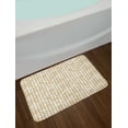 thumbnail image 2 of Abstract Bath Mat, Repetitive Geometry Hexagon Motifs Minimal Modern Flair Illustration, Plush Bathroom Decor Mat with Non Slip Backing, 29.5" X 17.5", Dark Sand Brown White, by Ambesonne, 2 of 2