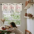 thumbnail image 6 of Hokiten Rod Pocket Curtain Valance, Farmhouse Pig Farmhouse Window Valance for Living Room, Bedroom, Kitchen Watercolor Cute Animals Retro Art 54"W x 18"L, 6 of 8