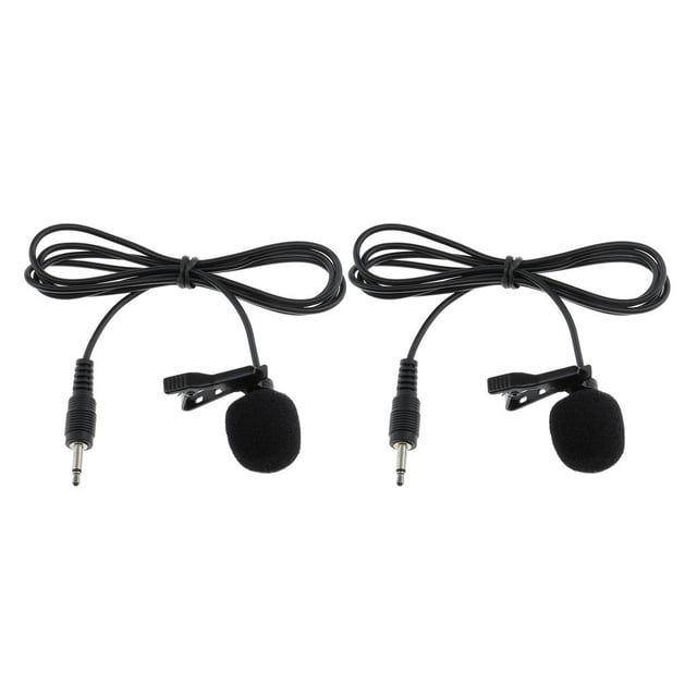 Paquete De 2 Micrófonos De Solapa clip de solapa Con Clip De 3.5 Mm, Para Clases En Línea / Videoconferencia