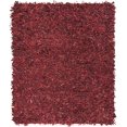 thumbnail image 5 of Safavieh Leather Shag Collection LSG601D Hand-Knotted Modern Leather Area Rug, 4' x 6', Red, 5 of 5
