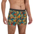 thumbnail image 5 of Men's Boxer Briefs, Skull And Flowers Soft Comfy Mens Underwear Boxer Briefs Breathable With Widen Waist, 5 of 7