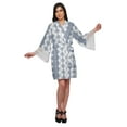 thumbnail image 5 of Moomaya Printed Short Robes For Women Cotton Robes For Women With Lace Trim, 5 of 6