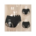 thumbnail image 2 of Unique Bargains Women's Plus Size Mid-Rise Lace Trim Brief Seamless Underwear Black M, 2 of 6