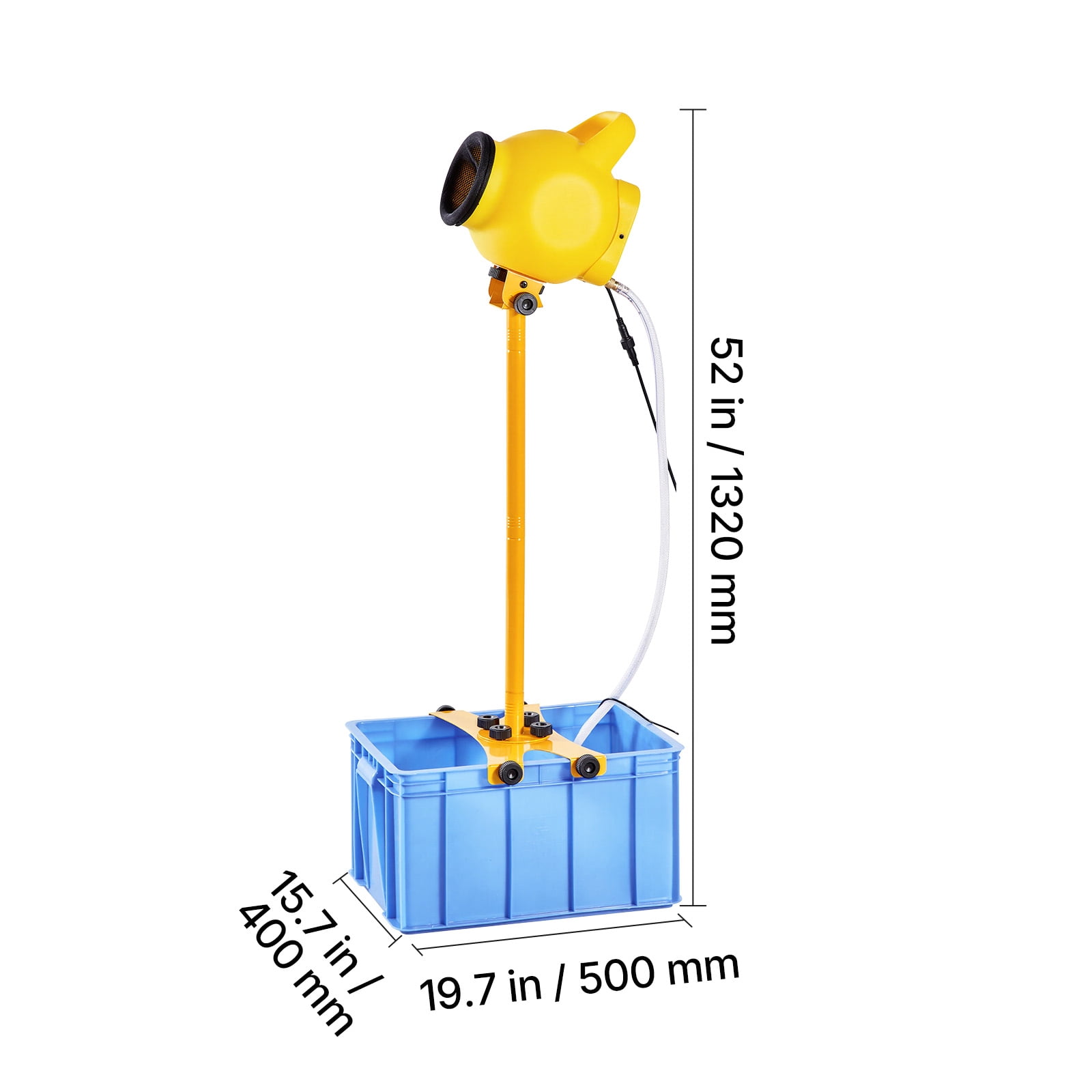 KFFKFF Foam Machine with Adjustable Angle Control, Bubble Maker with 37QT Water Tank, Stable Vertical Design for Events, Celebrations, and Parties