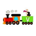 thumbnail image 1 of DAYCARE - Vulture Bird Animal Removable Kids Nursery Décor Multicolored Train Letter V Alphabet Design Educational Vinyl Art Child Care Wall Decal 40" x 20", 1 of 3