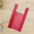 thumbnail image 3 of Plastic T Shirt Bags - Red - 11 ½” x 6" x 21" - Case of 1000, 3 of 5