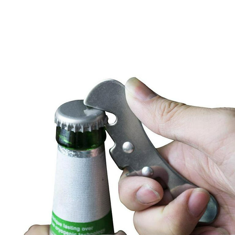 Stainless Steel Compact Manual Tin Can Opener Bottle Jar Beer Opener  Kitchen Too