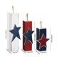 thumbnail image 3 of 3 Pcs Patriotic Red White Blue Decorations 4th of July Wood Table Block Sign and Centerpieces Memorial Day Tiered Tray Decor Rustic Farmhouse Star Decor for Home Office Kitchen Desk Shelf, 3 of 6