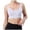 White, variant on AJGRHE Women Simple Solid Bra High Strength Shockproof Sports Bra for Women Integrated Support Yoga Running Fitness Large Size S Black