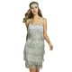 thumbnail image 1 of Vestido gris plateado Gran Gatsby Fiesta de los años 20 Borla vintage Vestidos con flecos para mujerM esquí esquí Gafas de esquí, 1 of 1