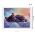 thumbnail image 2 of Diamond Art Kits for Adults, Colorful Cloud Sleeping CatDiamond Painting Kits for Beginners, Frameless Round 5D Full Drill Diamonds Art Pictures Gem Art Crafts Home Decor Gifts, 2 of 8