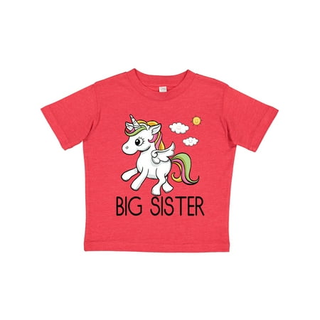 

Inktastic Big Sister Unicorn Gift Toddler Toddler Girl T-Shirt