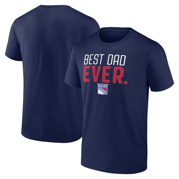 Men's Navy New York Rangers Best Dad Ever T-Shirt