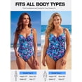thumbnail image 6 of RELLECIGA Women's Twist Front One Piece Swimsuit for Lady Ruched Tummy Control One Piece Bathing Suits for Women Multi Floral Size S, 6 of 12
