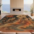 thumbnail image 2 of Design&I 2'x3' Washable Accent Rug Red Earthy Tones Abstract Skull Nature Artistic Blend of Surreal for Kitchen, Pet Station, Friendly & Non-Slip Built-In Grip, 2 of 7