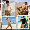 thumbnail image 2 of DAKIMOE Mens Shorts Corduroy Casual Elastic Waist Drawstring Summer Shorts Men with Pockets Lightweight Breathable Workout Shorts for Beach S to 2XL, 2 of 12